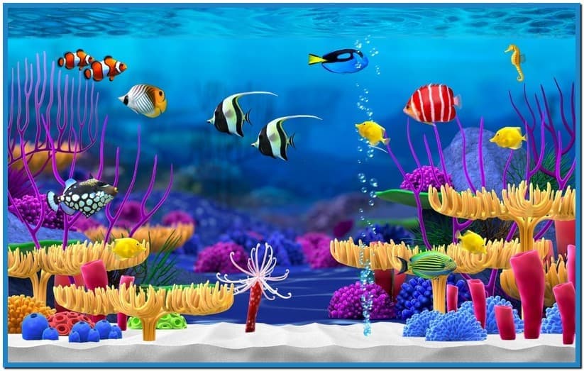 Free moving fish aquarium screensaver